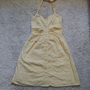 A pale yellow spring dress